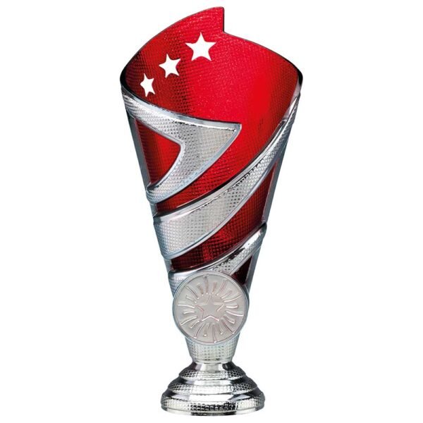 Hurricane Plastic Cup Silver & Red