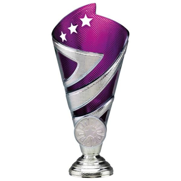 Hurricane Plastic Cup Silver & Purple