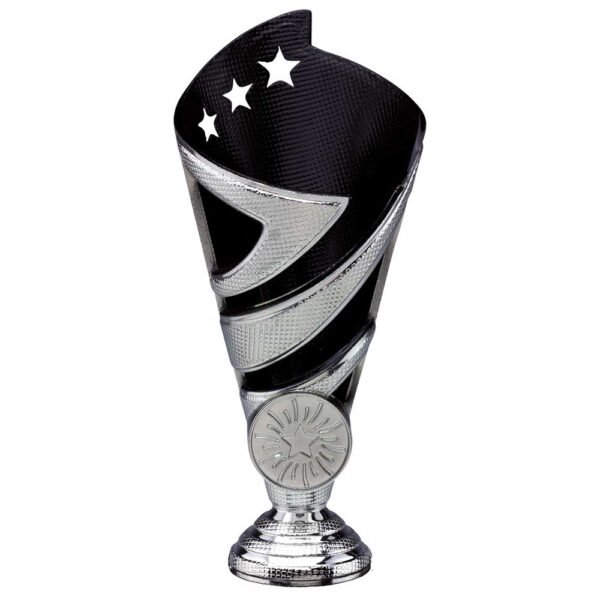 Hurricane Plastic Cup Silver & Black