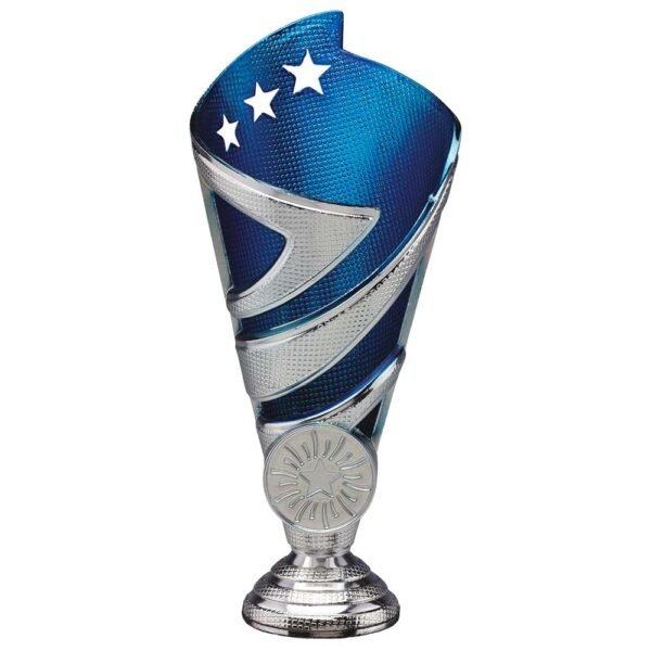 Hurricane Plastic Cup Silver & Blue