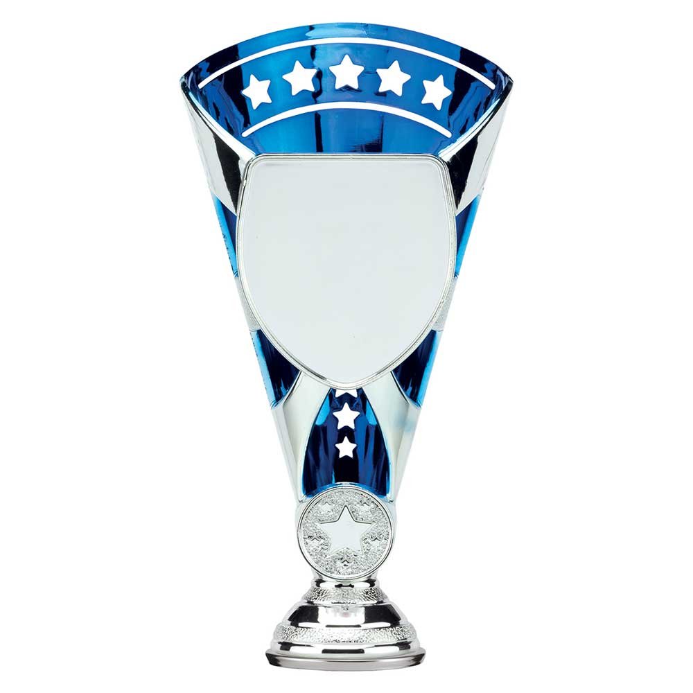 C25099A.jpg Cobra Star Plastic Cup Silver & Blue - Image 1