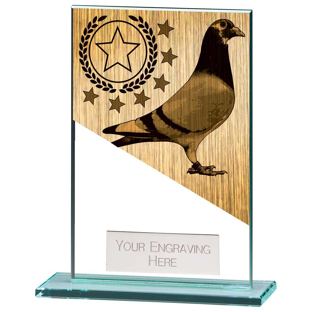 CR24295C.jpg Mustang Pigeon Jade Glass Award - Image 1