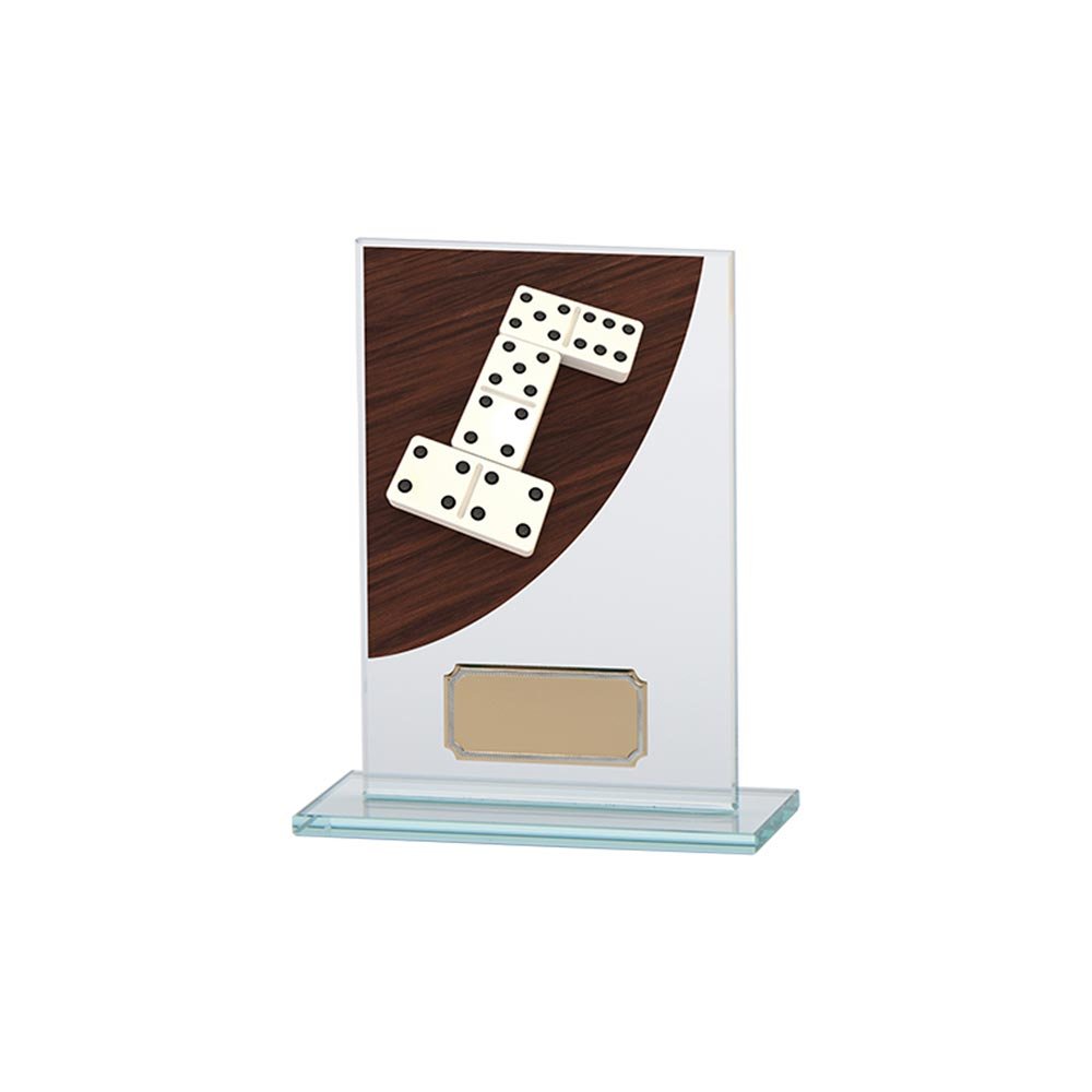 CR4623A.jpg Colour Curve Dominoes Jade Glass Award - Image 1
