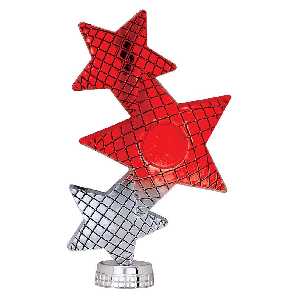 H25205A.jpg Trinity Star Holder Red & Silver - Image 1