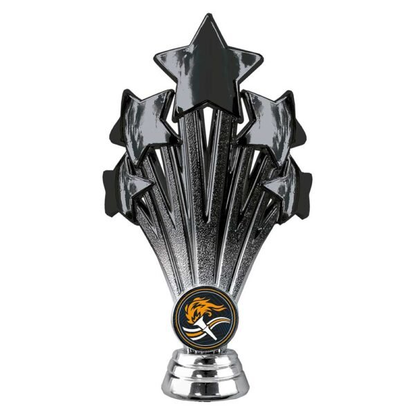 5 Star Plastic Holder Black and Silver