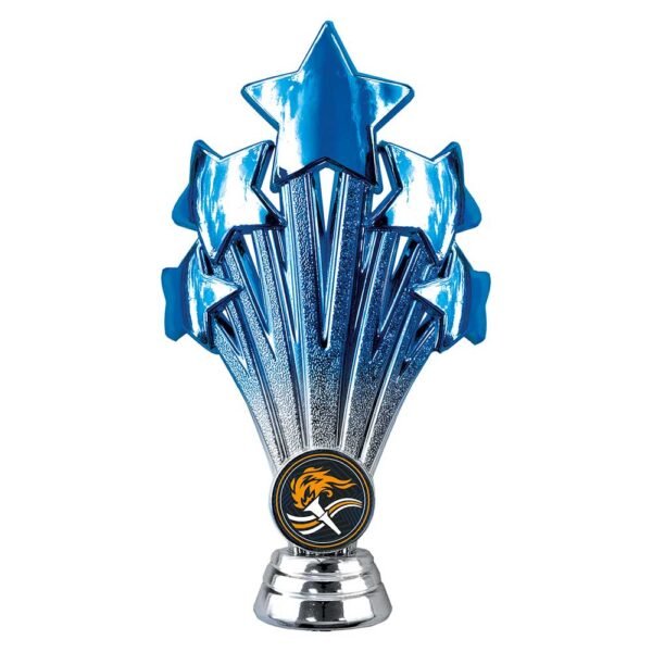 5 Star Plastic Holder Blue and Silver