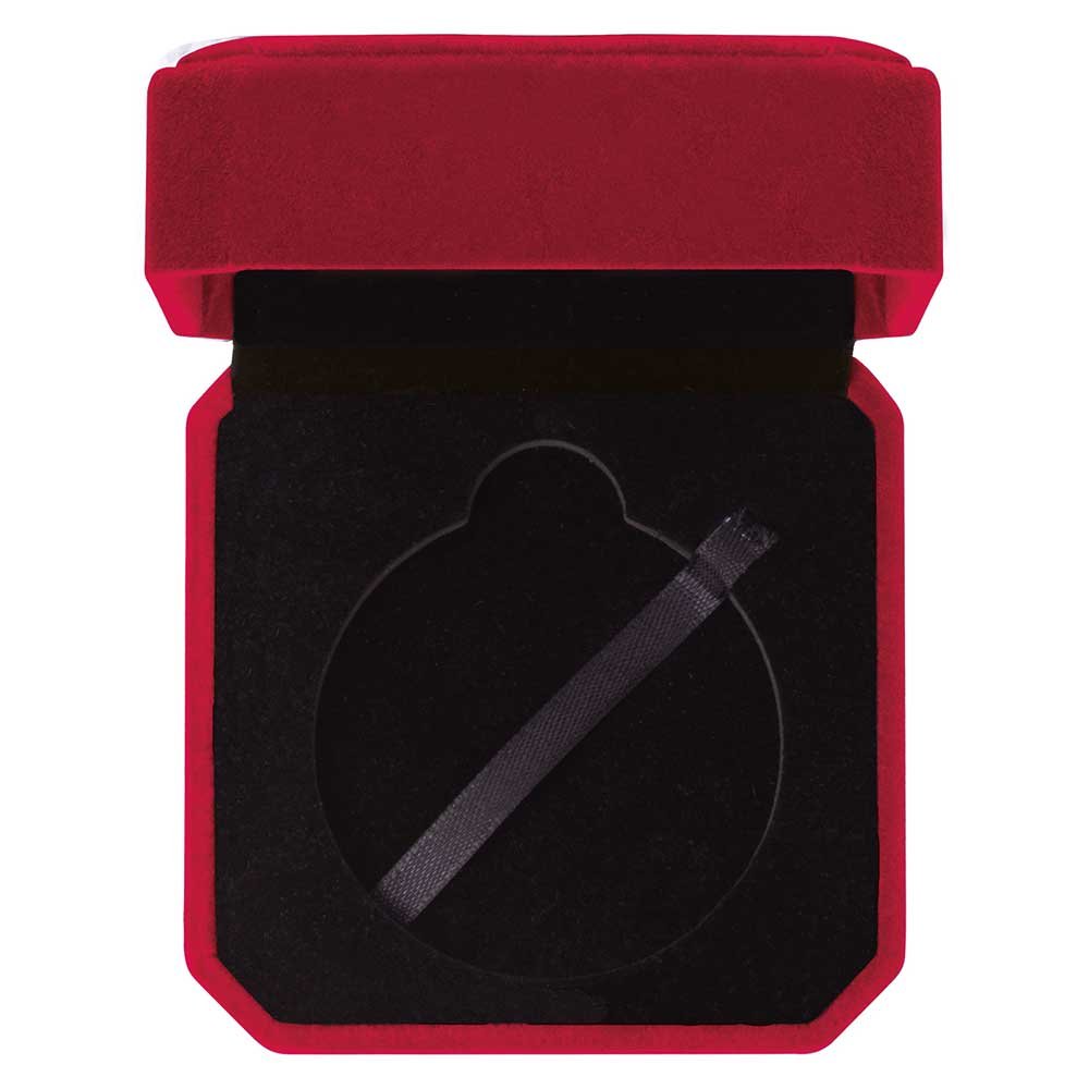 MB20306B.jpg Aspire Velvet Medal Box Red - Image 1