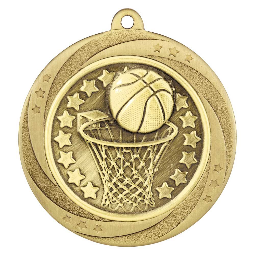 MM25037G.jpg Superstar Basketball Medal - Image 1