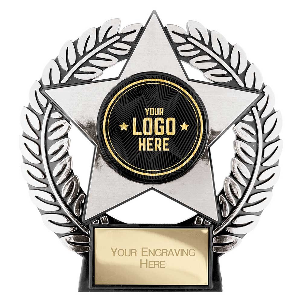 PL26033S.jpg Emperor Star Plastic Plaque Silver - Image 1