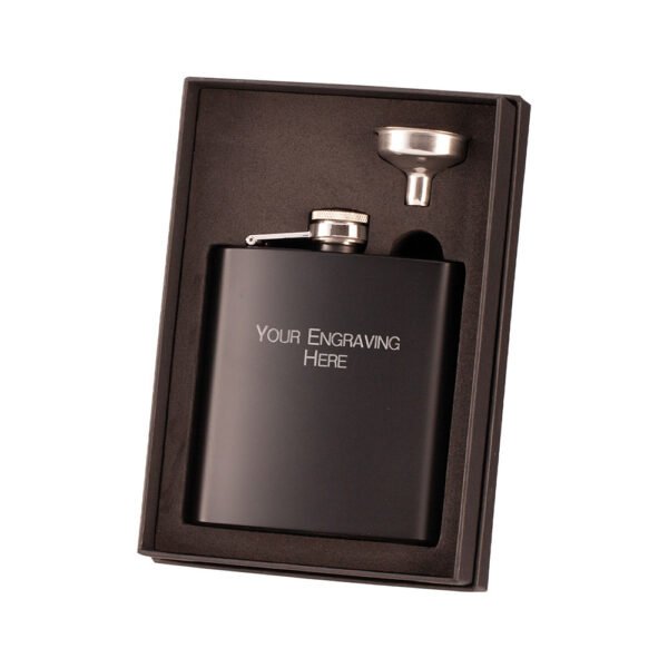 Noir Hip Flask Black/Silver