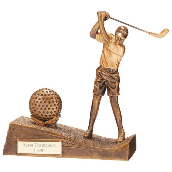 Horizon Golf Female Resin Figure Gold