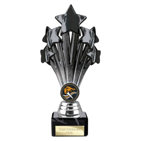 5 Star Trophy Black and Silver